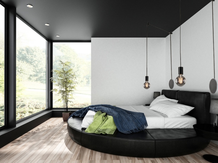 pendelleuchte schlafzimmer bett Backdate Dekor 0 Pendelleuchte schwarz Luce Design