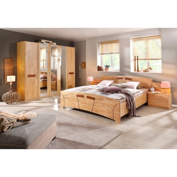 Backdate Dekor 0 Rauch Schlafzimmer Set »Sarah«, (Set,  St.), Mit Bett / Und  Oder   Trg