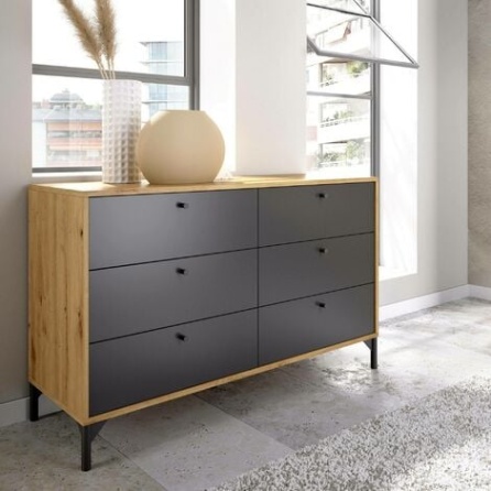 kommode schlafzimmer eiche Niche Utama Home Dmora - Kommode Palaer, Kommode für Schlafzimmer, Kommode mit