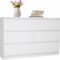 Niche Utama Home Home Collective Kommode Weiß Mit Sechs Schubladen, Schlafzimmer Flur,  Schrank, Sideboard, Highboard, Breite  Cm Höhe Cm