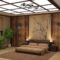 Niche Utama Home Japanese Style Room With Bamboo Wallpaper, And A Painting Of A