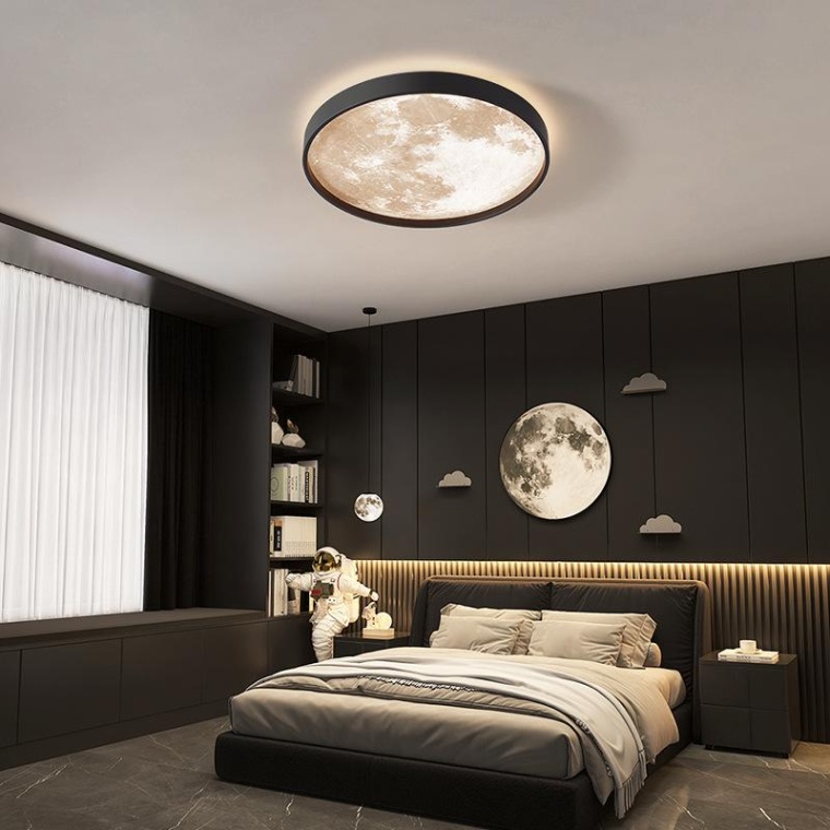 lampe decke schlafzimmer Niche Utama Home Kaufe Moderne d Mond Decke Licht Dimmbare Wohnzimmer Große Lampe