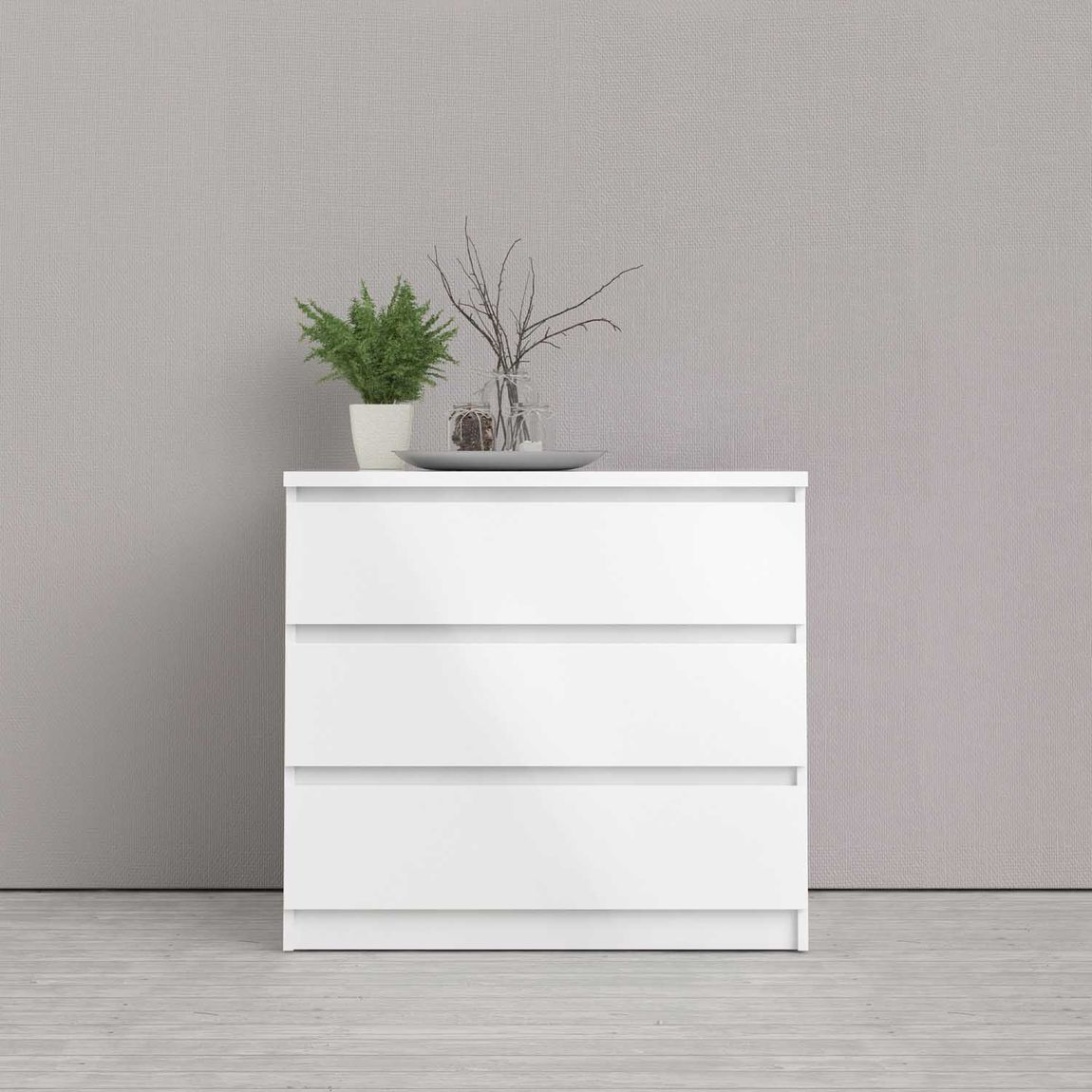 kommode schlafzimmer weiß Niche Utama Home Kommode NAIA Anrichte Sideboard Schlafzimmer Weiß Hochglanz