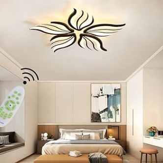 lampenschirm für schlafzimmer Niche Utama Home LED Deckenleuchte Modern Wohnzimmerlampe Dimmbar K-K mit