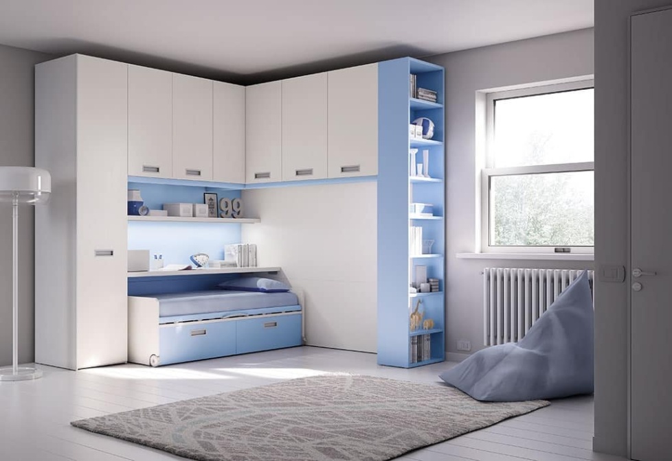 kinder schlafzimmer Niche Utama Home Modernes Kinderschlafzimmer mit Deck und Kleiderschrank  IDFdesign