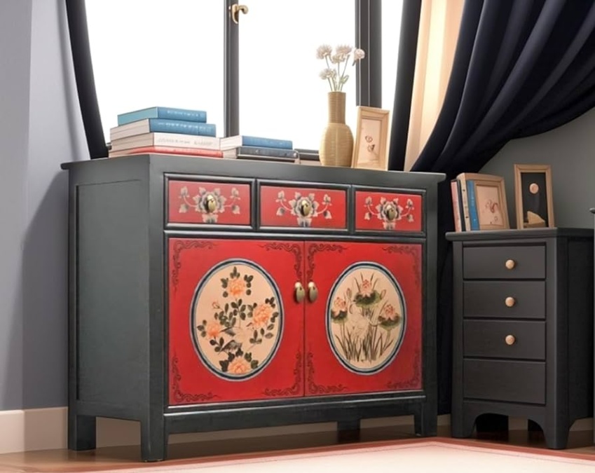 kommode schlafzimmer vintage Niche Utama Home OPIUM OUTLET Asiatisches Sideboard Kommode chinesisch Schlafzimmer