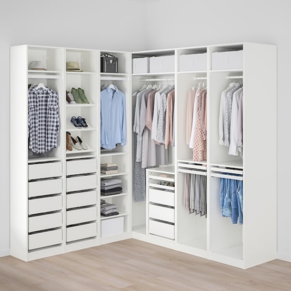 Niche Utama Home PAX Eckkleiderschrank - Weiß /x Cm