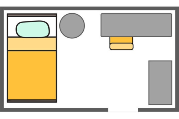 kleines schlafzimmer einrichten grundriss Niche Utama Home Schlafzimmer-Ideen: Kleine Zimmer gemütlich einrichten  Zuhausewohnen